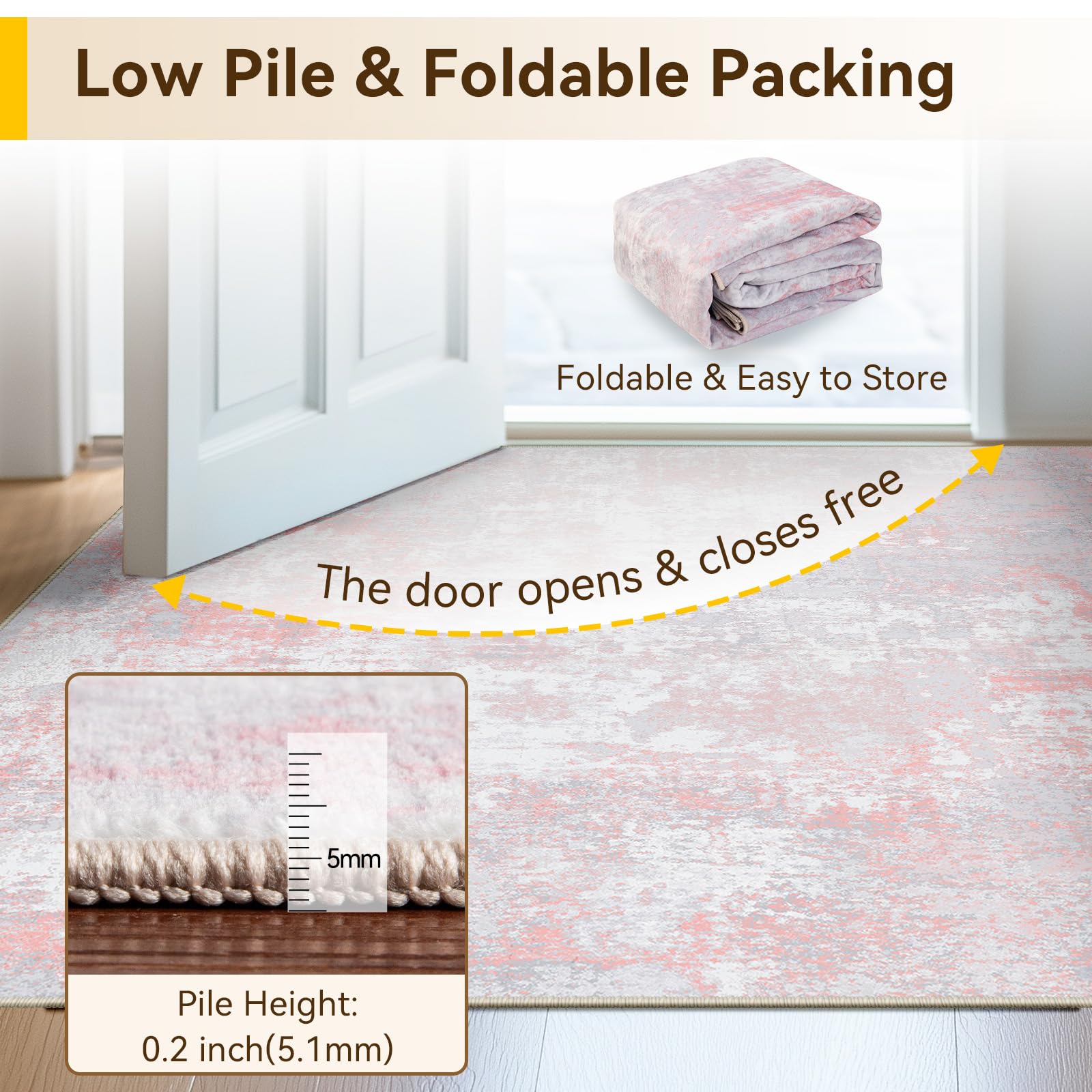 RELEANY rug folding packaging demonstrates easy storage and transport