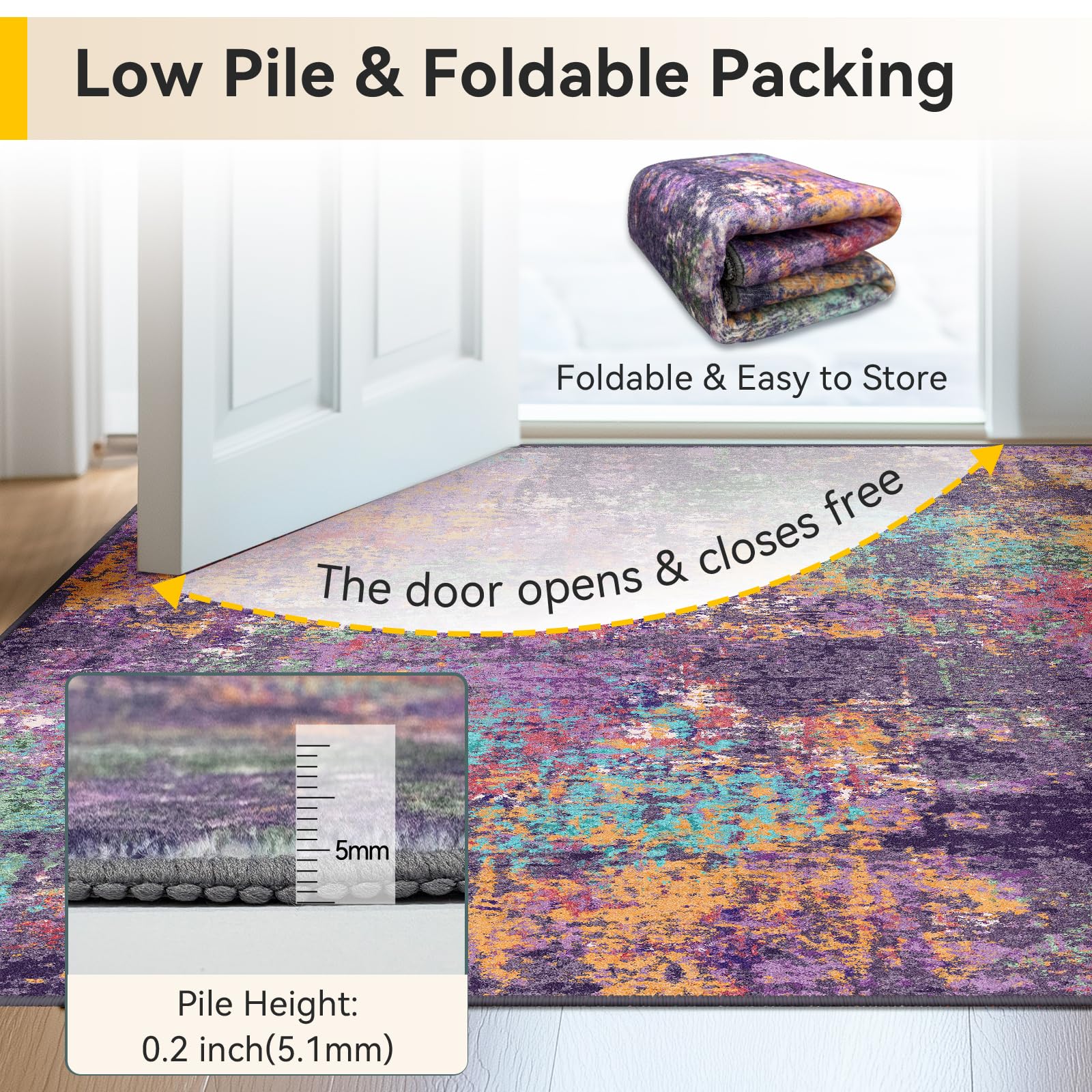 RELEANY rug in a nursery or playroom setting for kid-friendly use