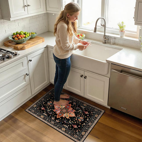 RELEANY machine washable rug for quick, effortless cleanup