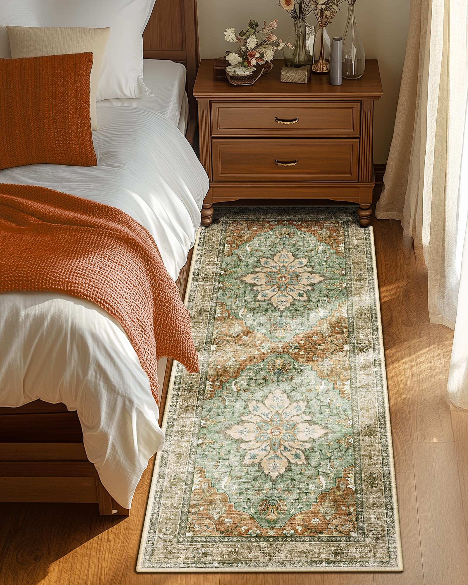 RELEANY washable kitchen runner for quick spill cleanup