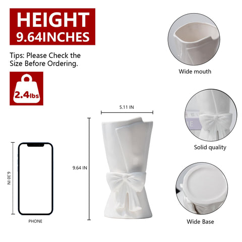 Relexome bow vase on a shelf complements minimalist decor