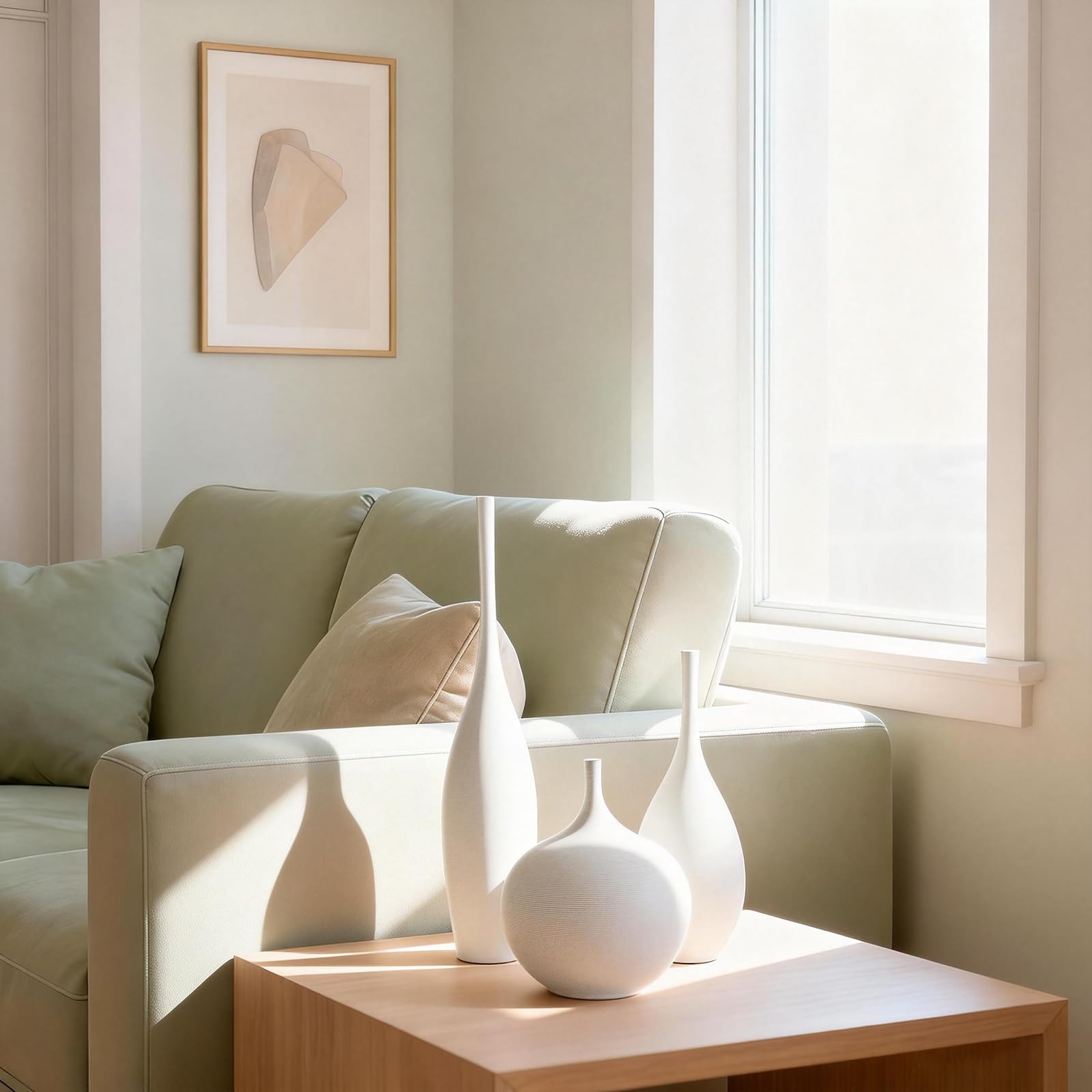 Relexome vase coffee table decor with pampas for natural charm.
