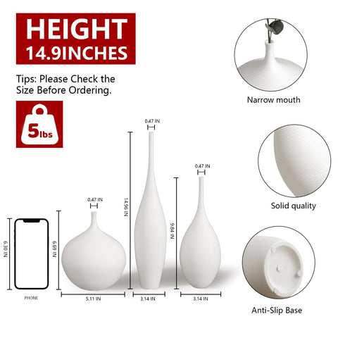 Relexome vase set small matte finish highlights desktop decor.