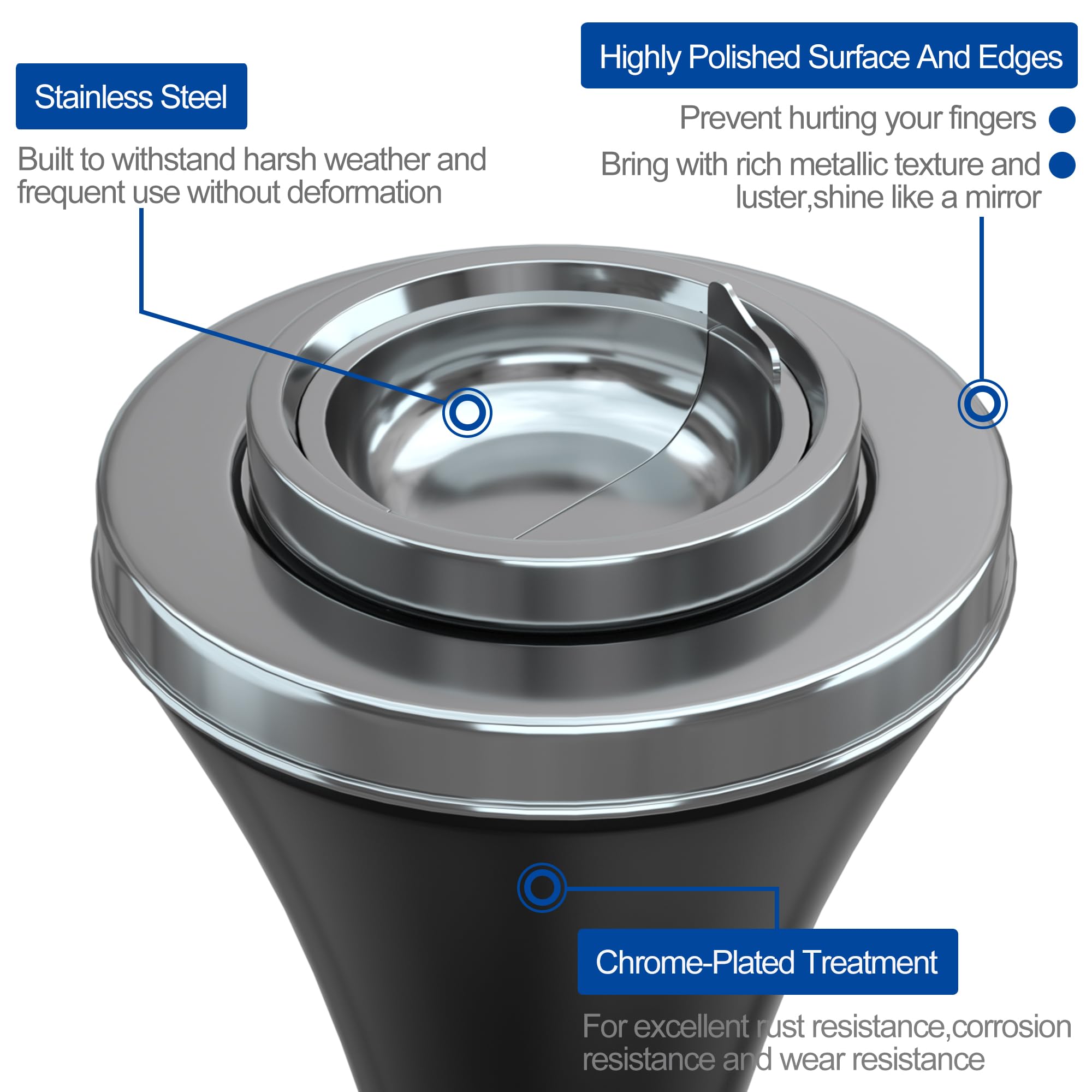 RELIANCER large capacity holds up to 50 cigarette butts