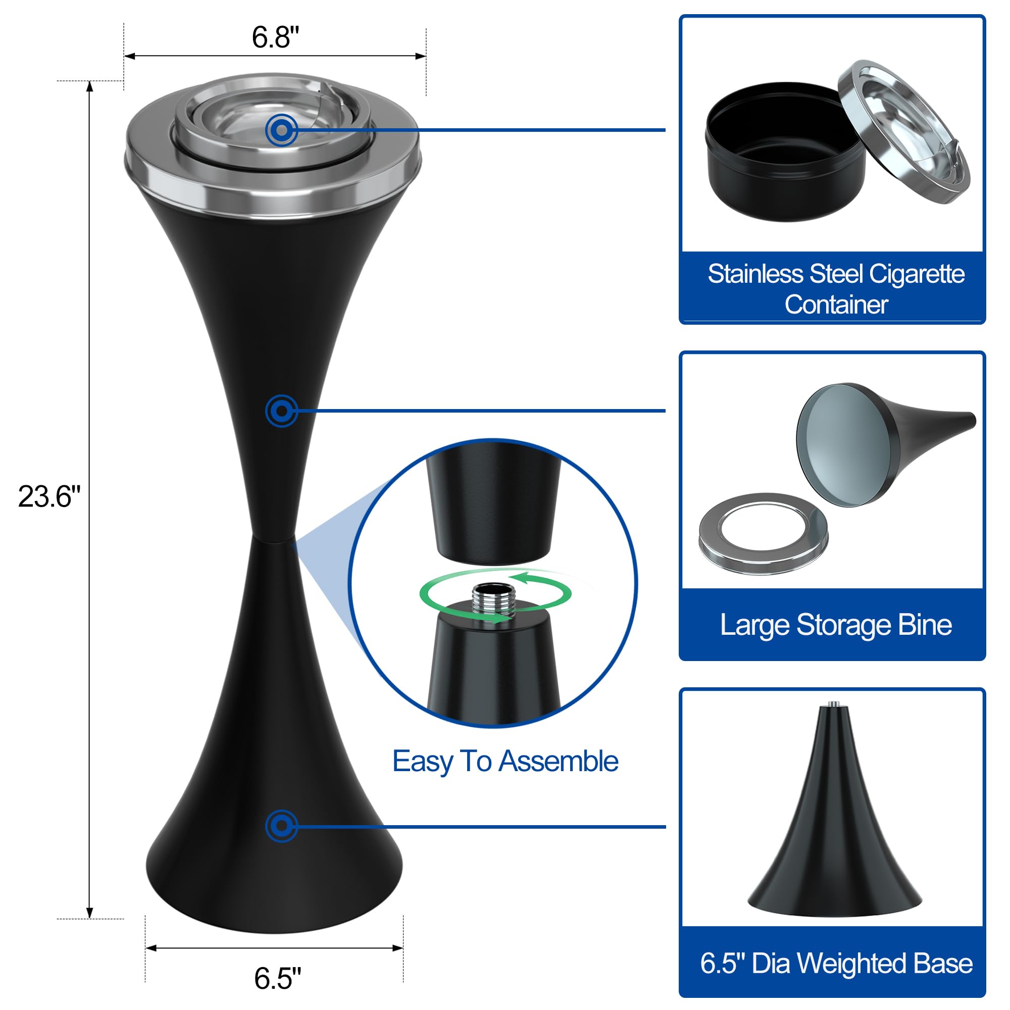 RELIANCER self-cleaning lid demonstrates quick ash disposal while minimizing mess