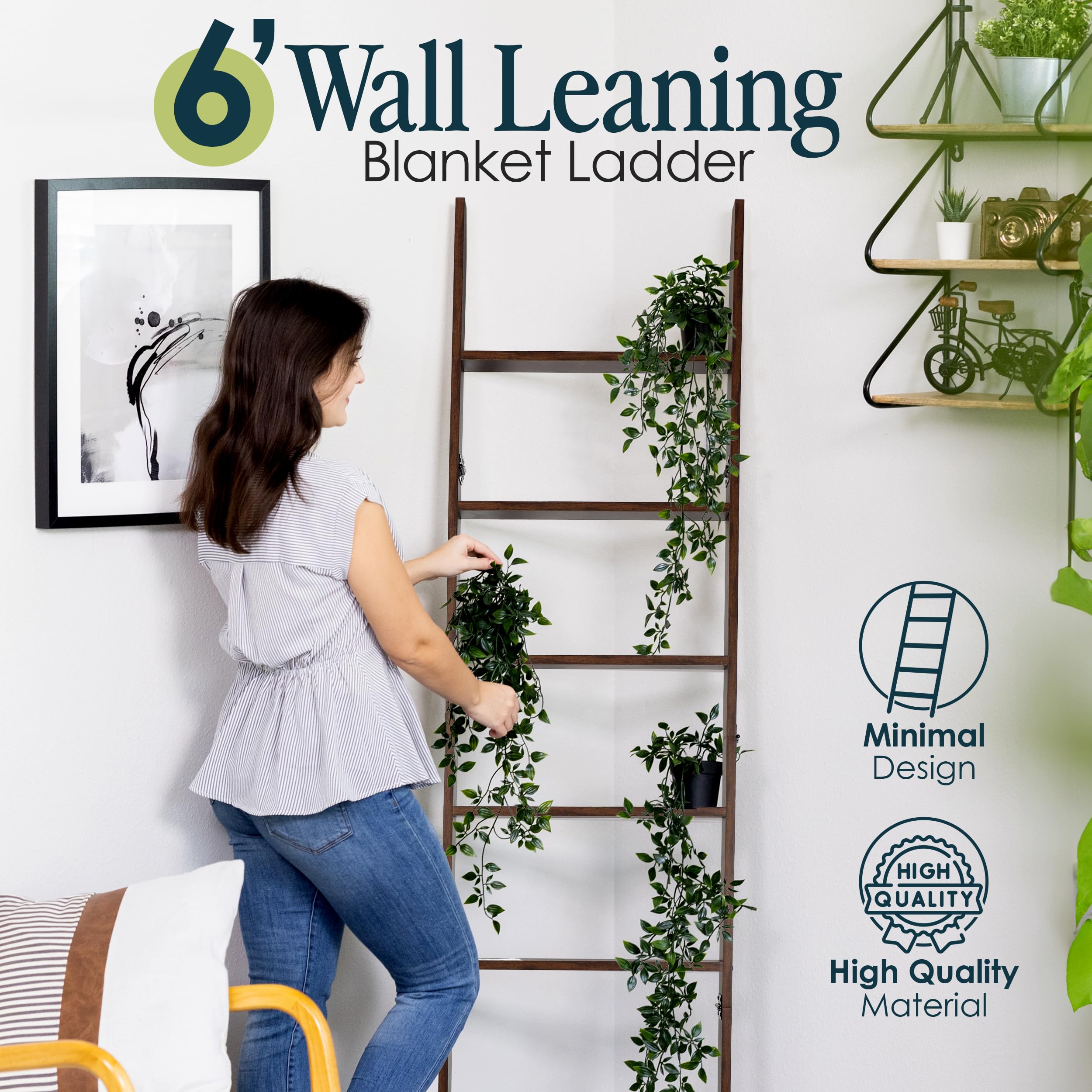 RELODECOR Blanket Ladder easy-assembly with included hardware in minutes.