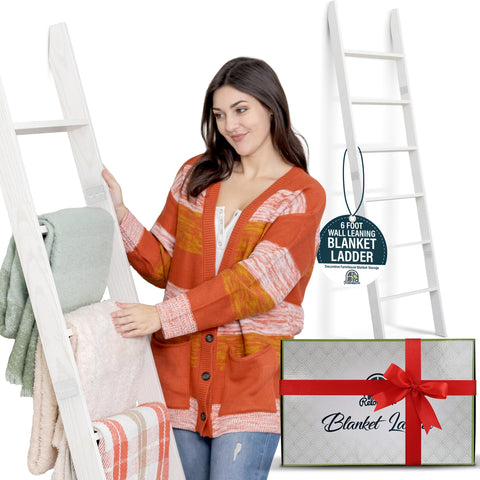 RELODECOR wall-leaning ladder is quick to assemble for a fresh room update