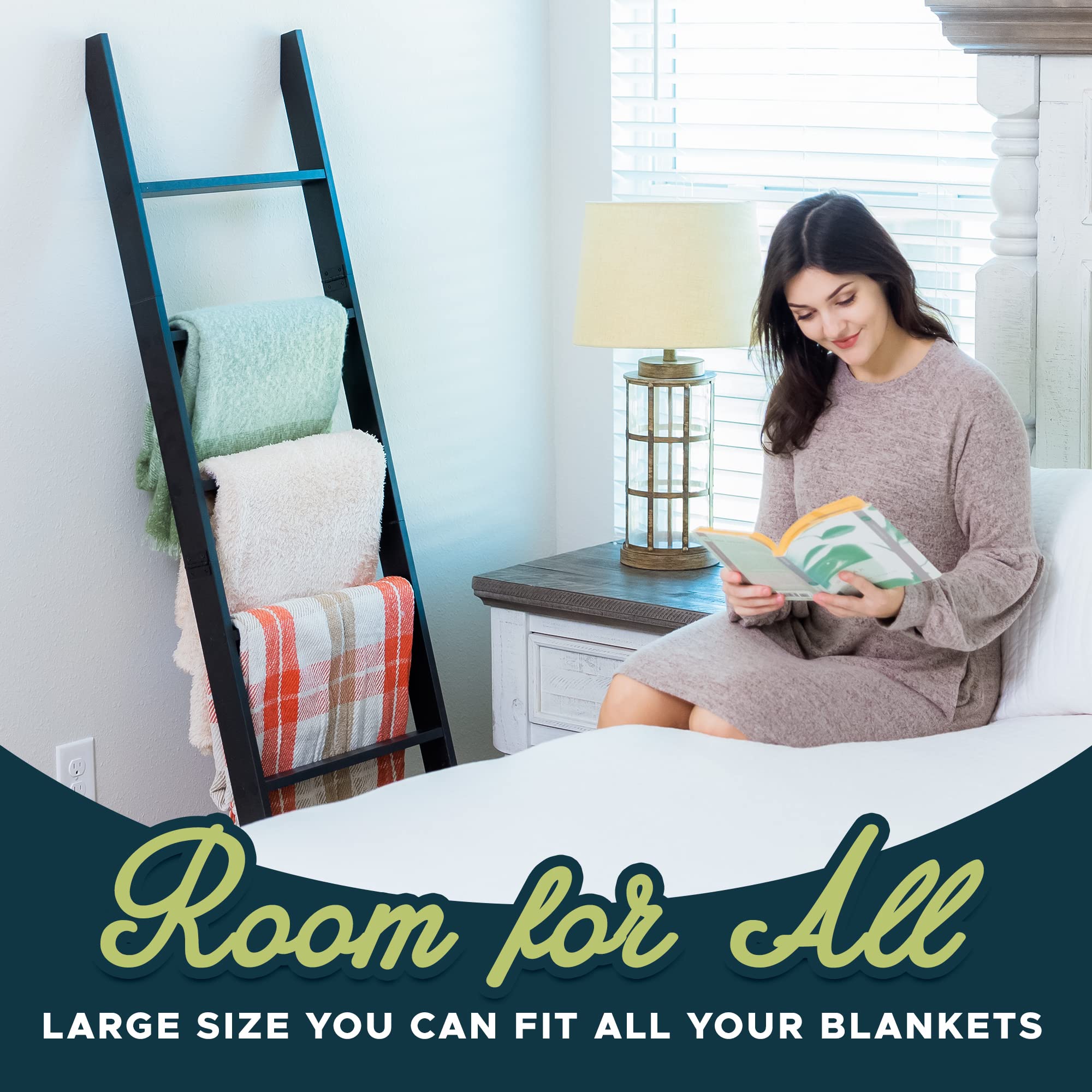 RELODECOR blanket ladder laminate finish adds modern farmhouse charm