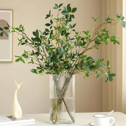 Relxhmft artificial greens branch setup enhances table decor with lifelike texture