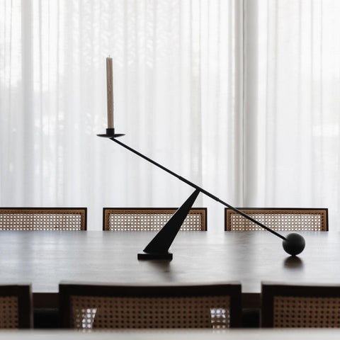 Remenna candle holder in entryway offers welcoming ambiance