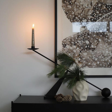 Remenna tapered-candle compatible metal stand for versatile styling