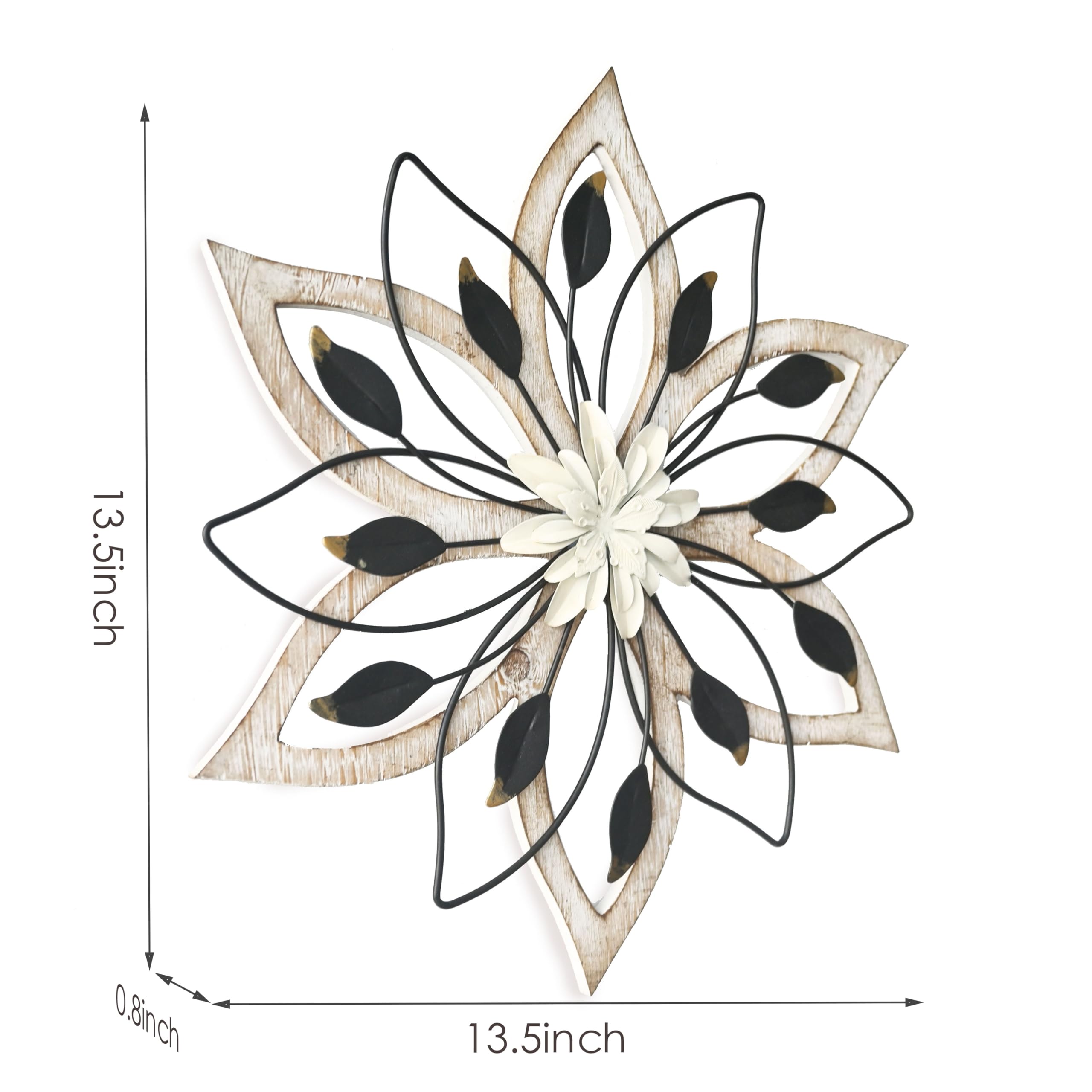 Remenna wall sculpture with gold-tipped leaves brings nostalgic elegance to any room.