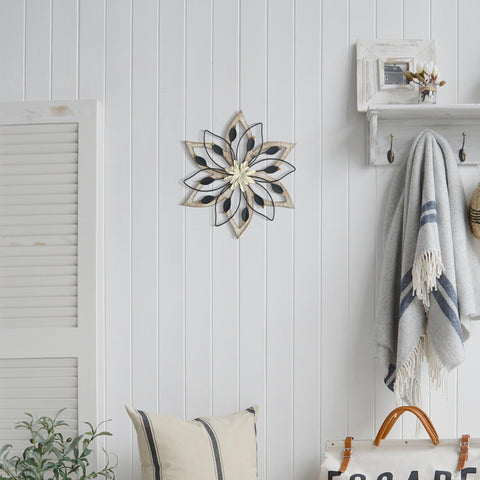 Remenna multi-layer flower wall decor hangs easily with built-in keyholes for quick setup.