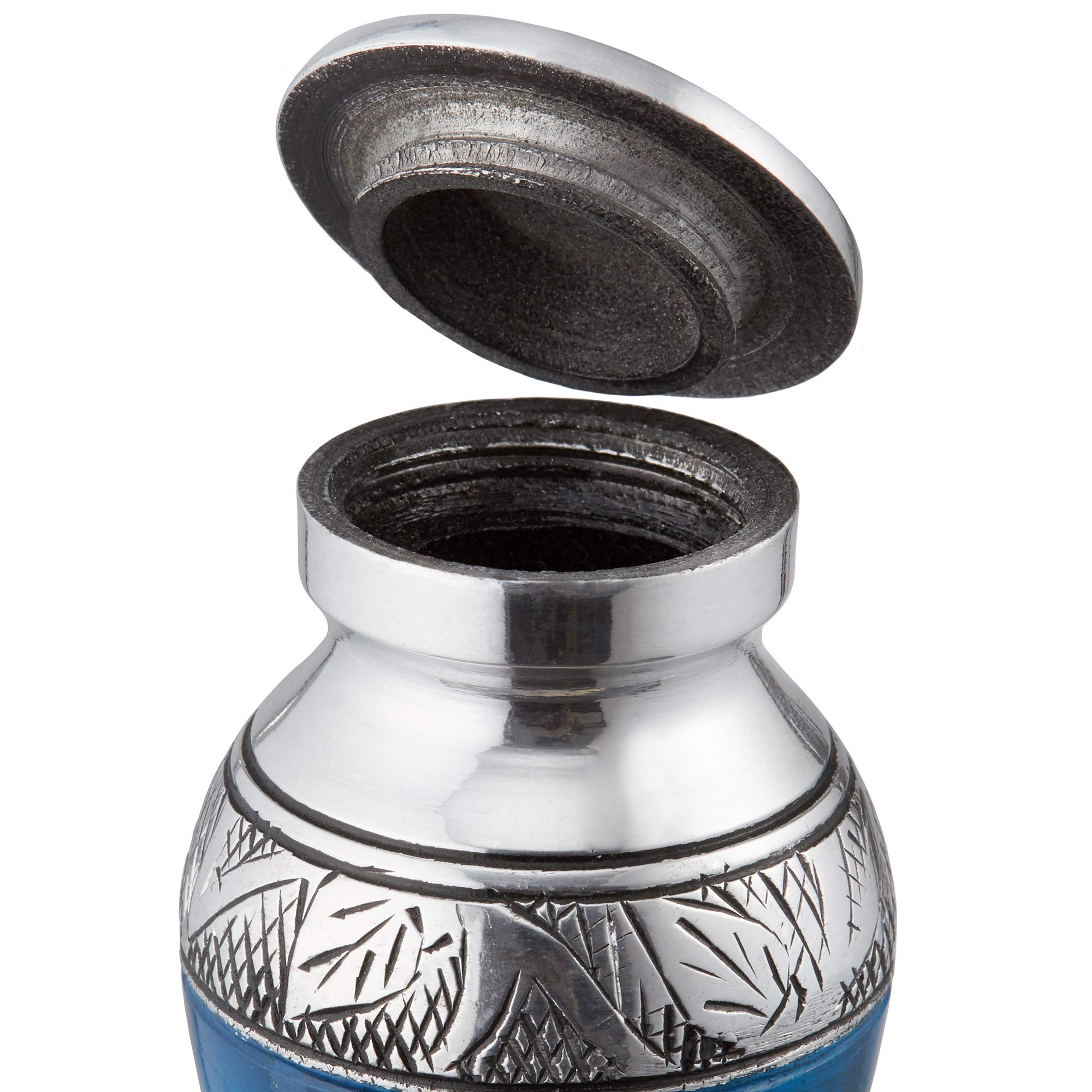 Reminded velvet drawstring bag protects urn exterior when stored