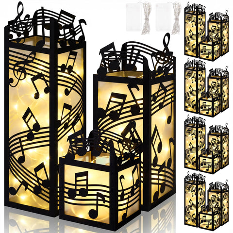 Renbuzhu 15pcs music-note boxes on a table create festive centerpieces