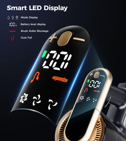 RENDOW cordless vacuum self-standing design for easy storage