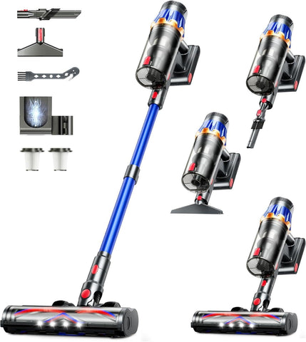 RENDOW cordless vacuum with strong suction for deep cleaning on hard floors