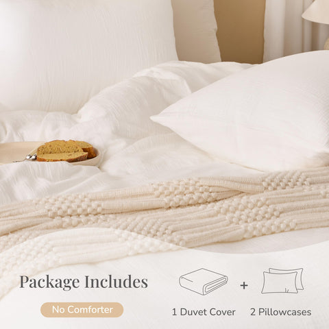Eight corner buttons of Renewroots duvet cover hold the duvet securely