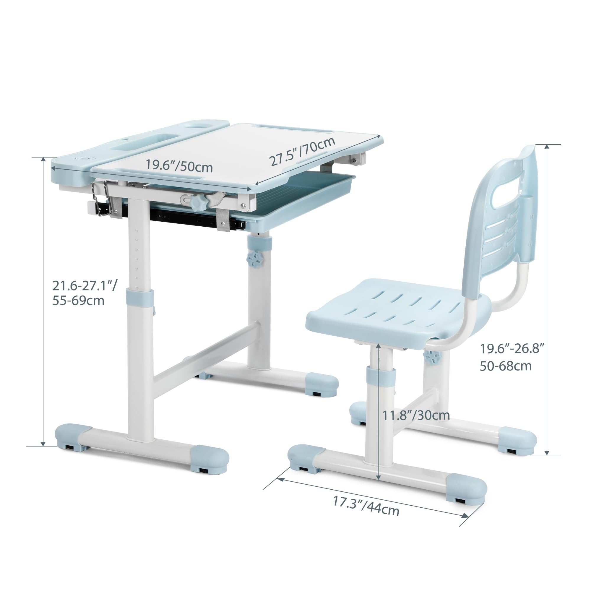 Rengue sturdy MDF desk with steel legs designed for long-term use.