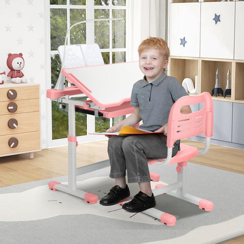 Rengue kids desk-chair set with height-adjustable design to grow with your child.