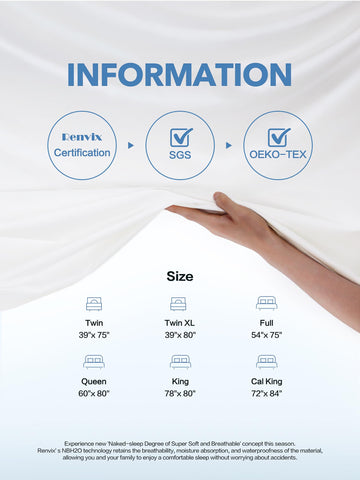 Renvix long-lasting fabric withstands 500+ washes while staying soft and protective.