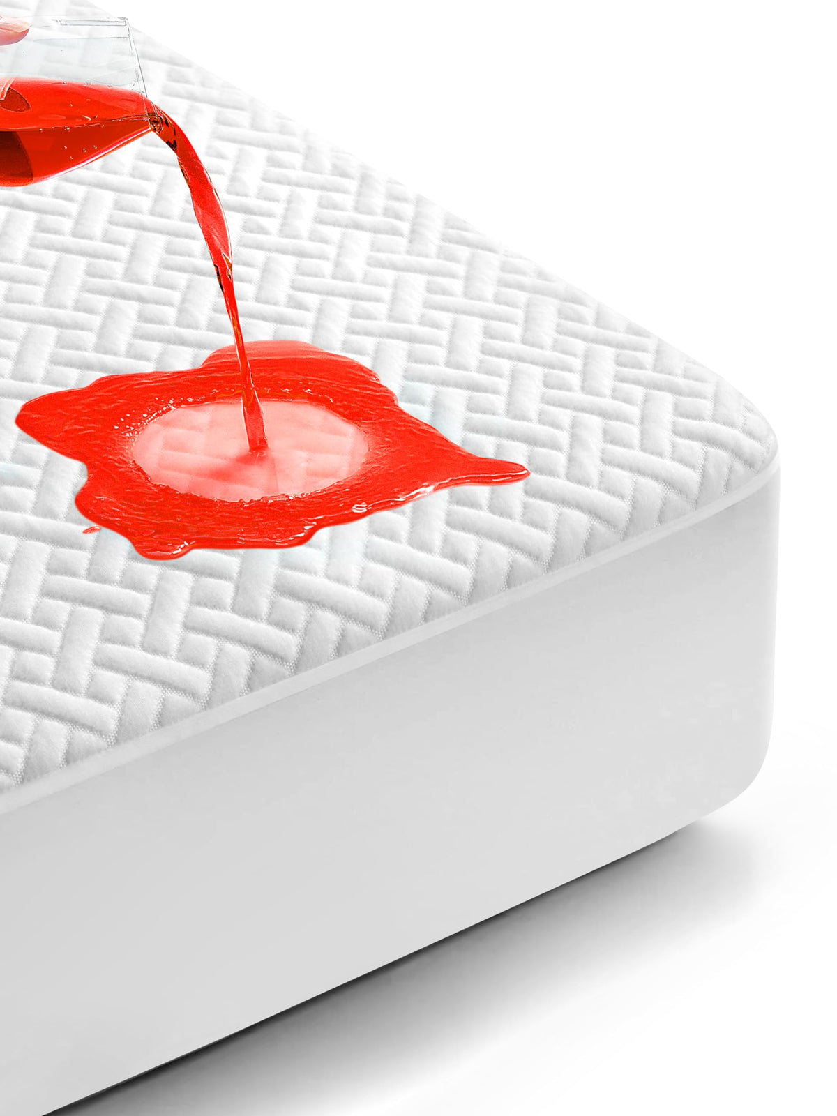 Renvix full waterproof mattress protector bamboo cover safeguards sleep from spills.