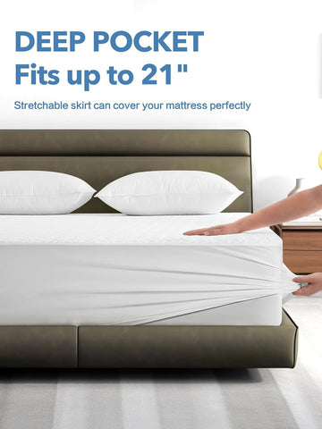 Renvix noiseless cover on mattress for uninterrupted sleep.