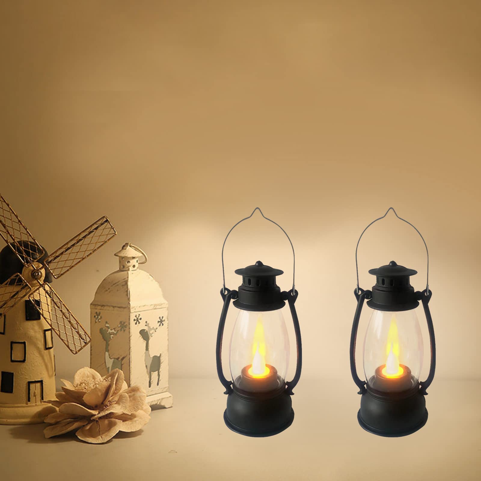 Reperla battery-powered candle lanterns ready for quick setup