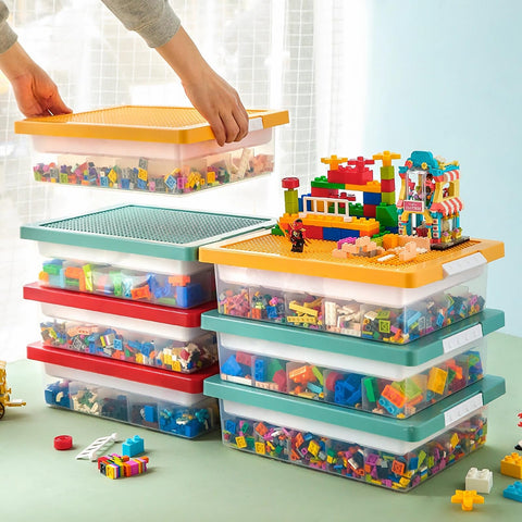REPOSEX multi-use storage for blocks, puzzles, and craft supplies.