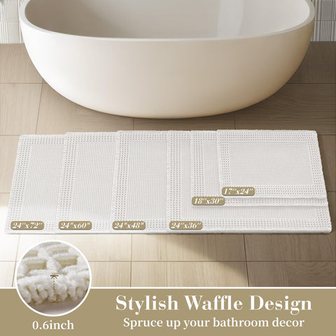 RESARE machine washable mat for easy cleaning and fresh bathroom look
