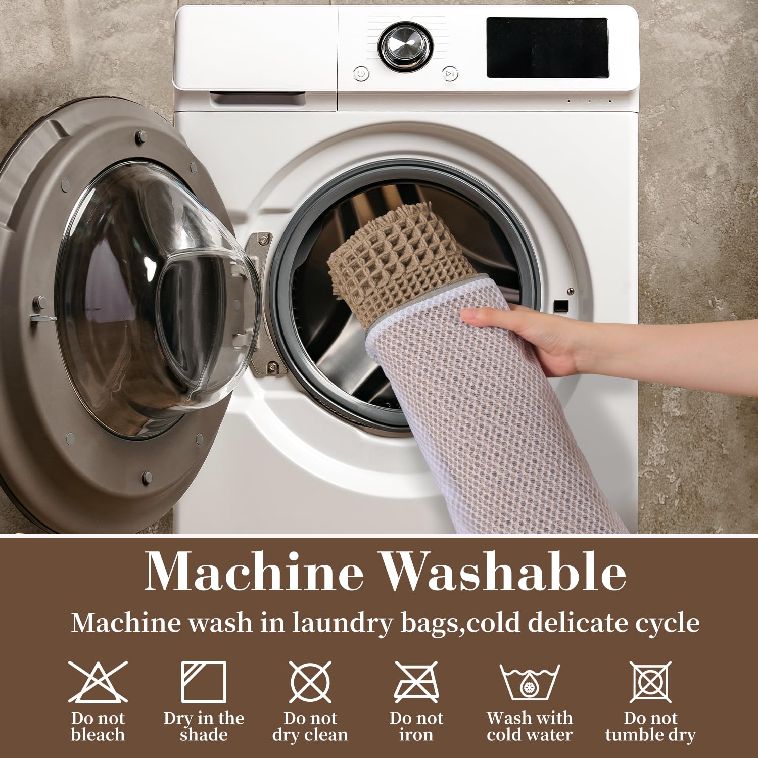 RESARE brown 2x4 runner adds warmth to hallways and laundry rooms.