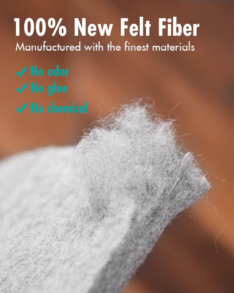 RESARE cut-to-fit rug pad trimmed to match rug edges