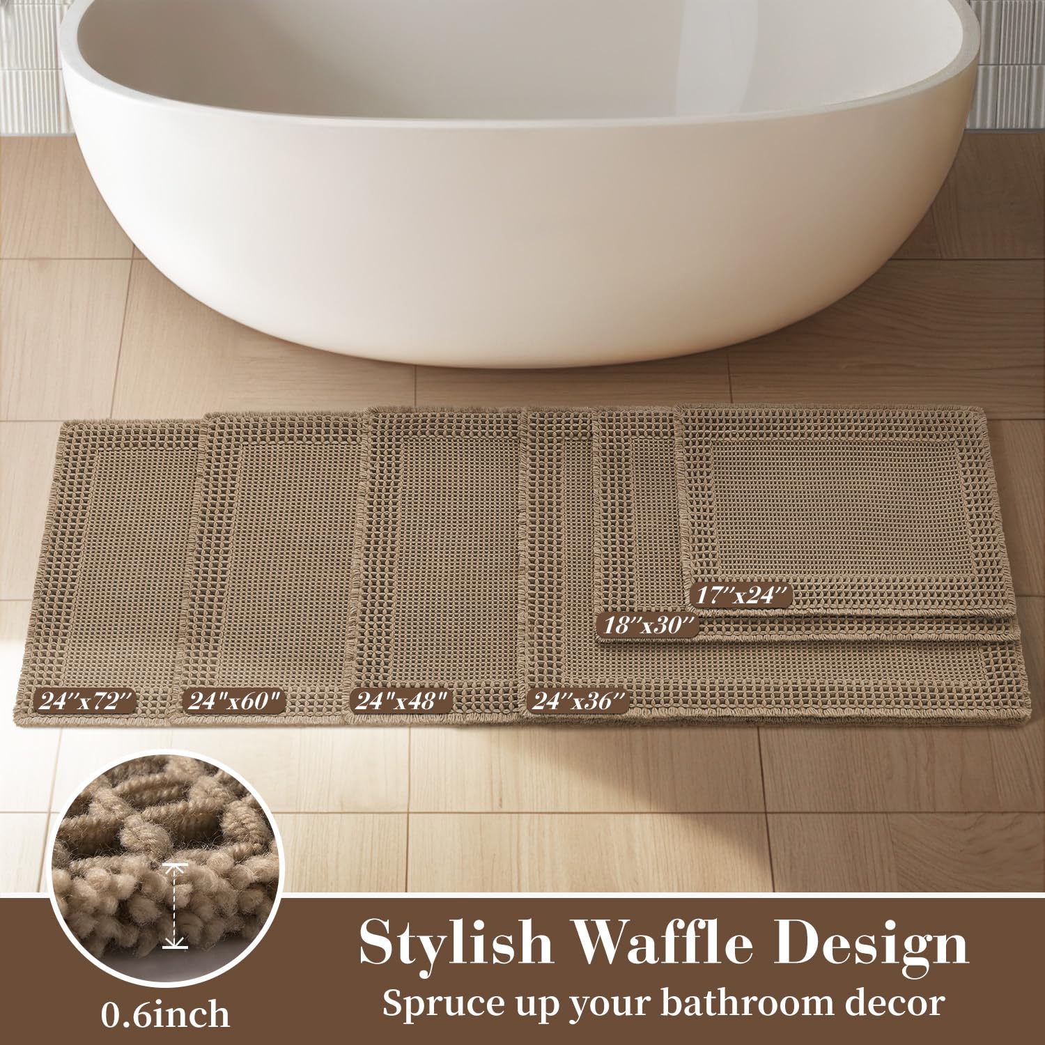 RESARE easy-care rug is machine washable for simple maintenance.