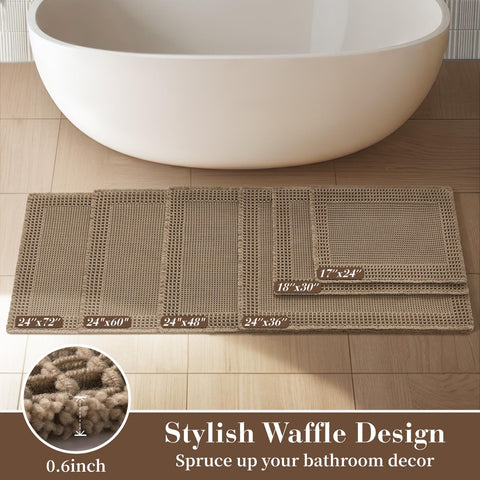 RESARE easy-care, machine-washable bath mat simplifies cleaning