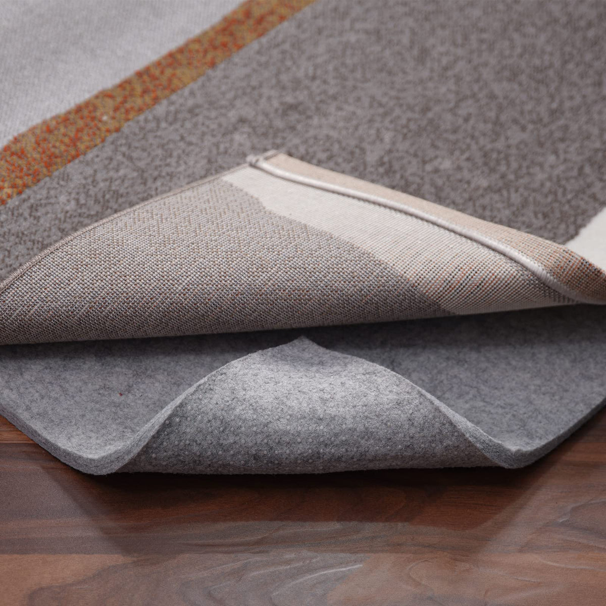 RESARE non slip rug pad gripper under a 9x12 rug on hardwood floors