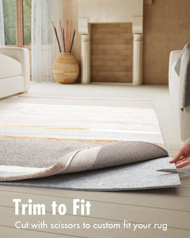 RESARE rug pad protects floors from scratches on tile and hardwood