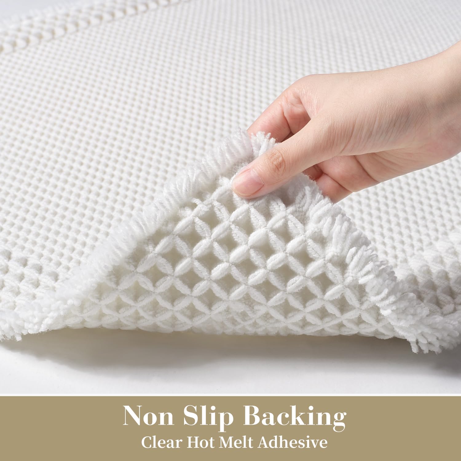 RESARE soft 3D waffle design rug feels gentle on feet
