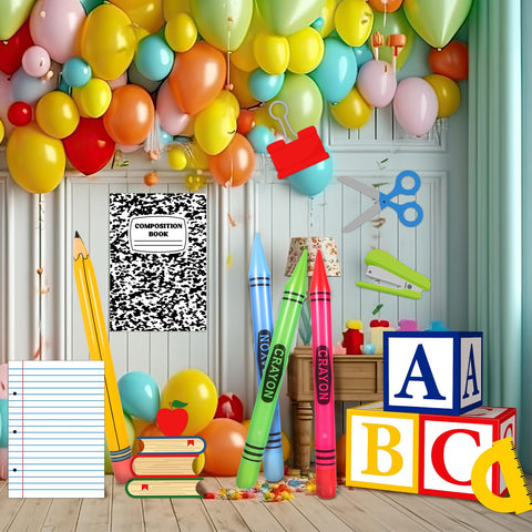 Resholder back-to-school party decor supports versatile celebration themes.