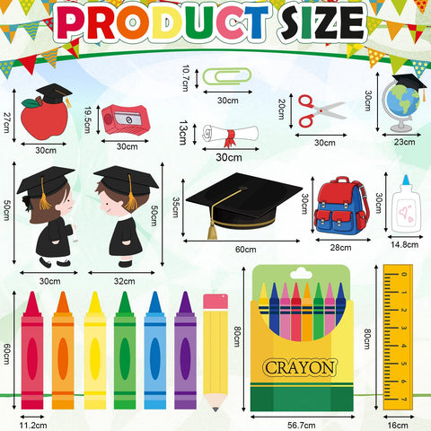 Resholder crayon box cutout enhances back-to-school backdrops and party displays