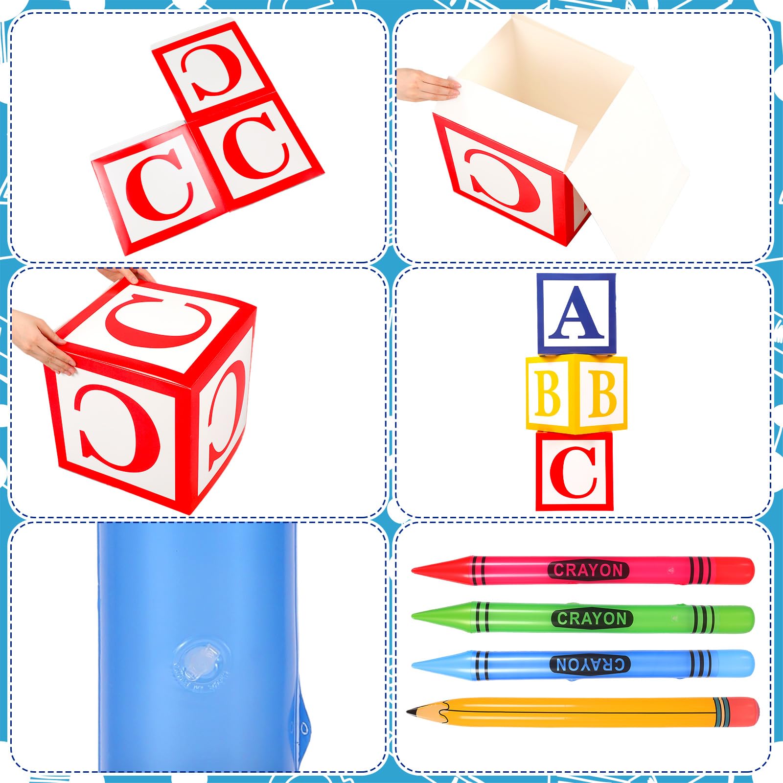 Resholder inflatable pencil 43 inches serves as a dramatic party focal point.