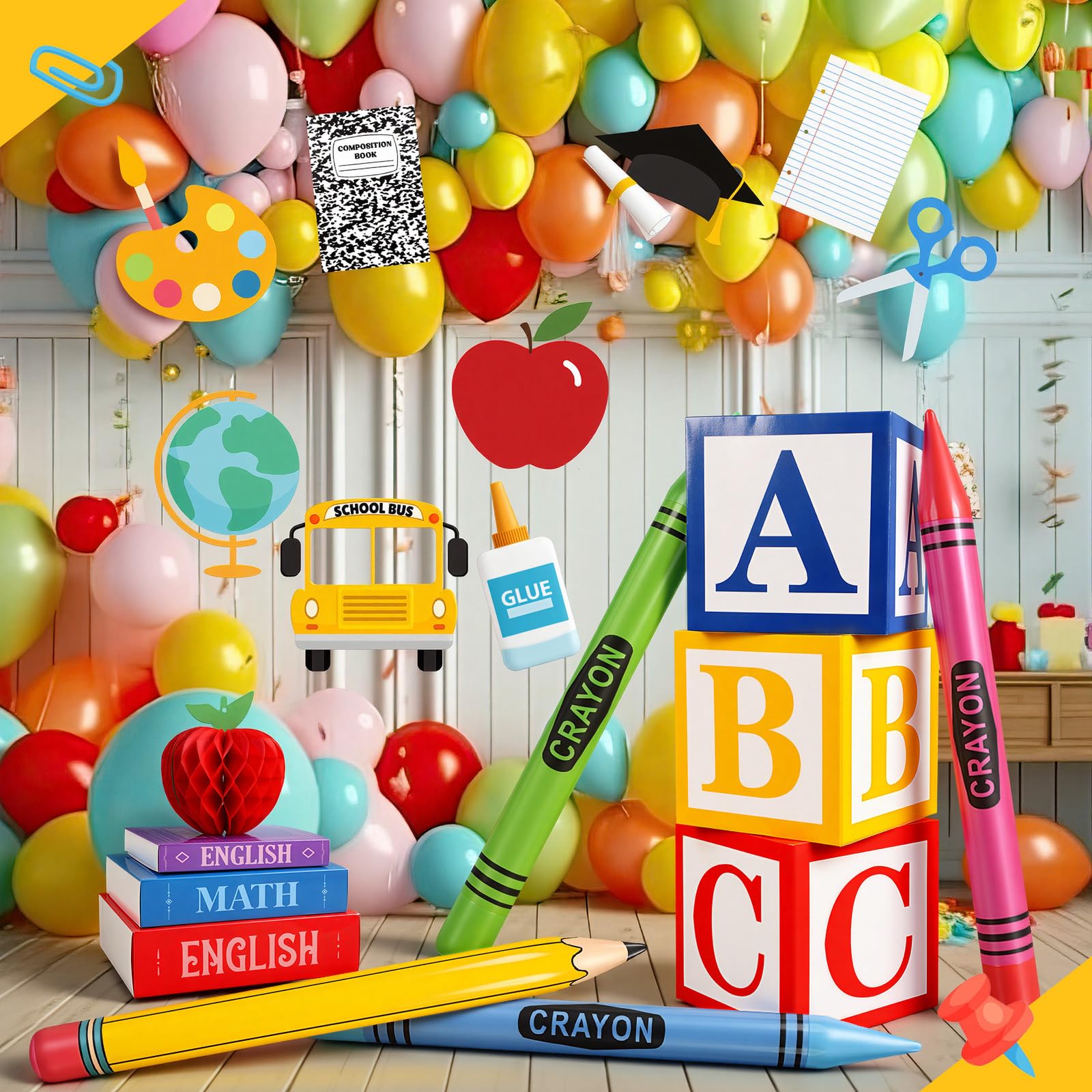 Resholder school theme cards provide vivid visuals for invitations or signs