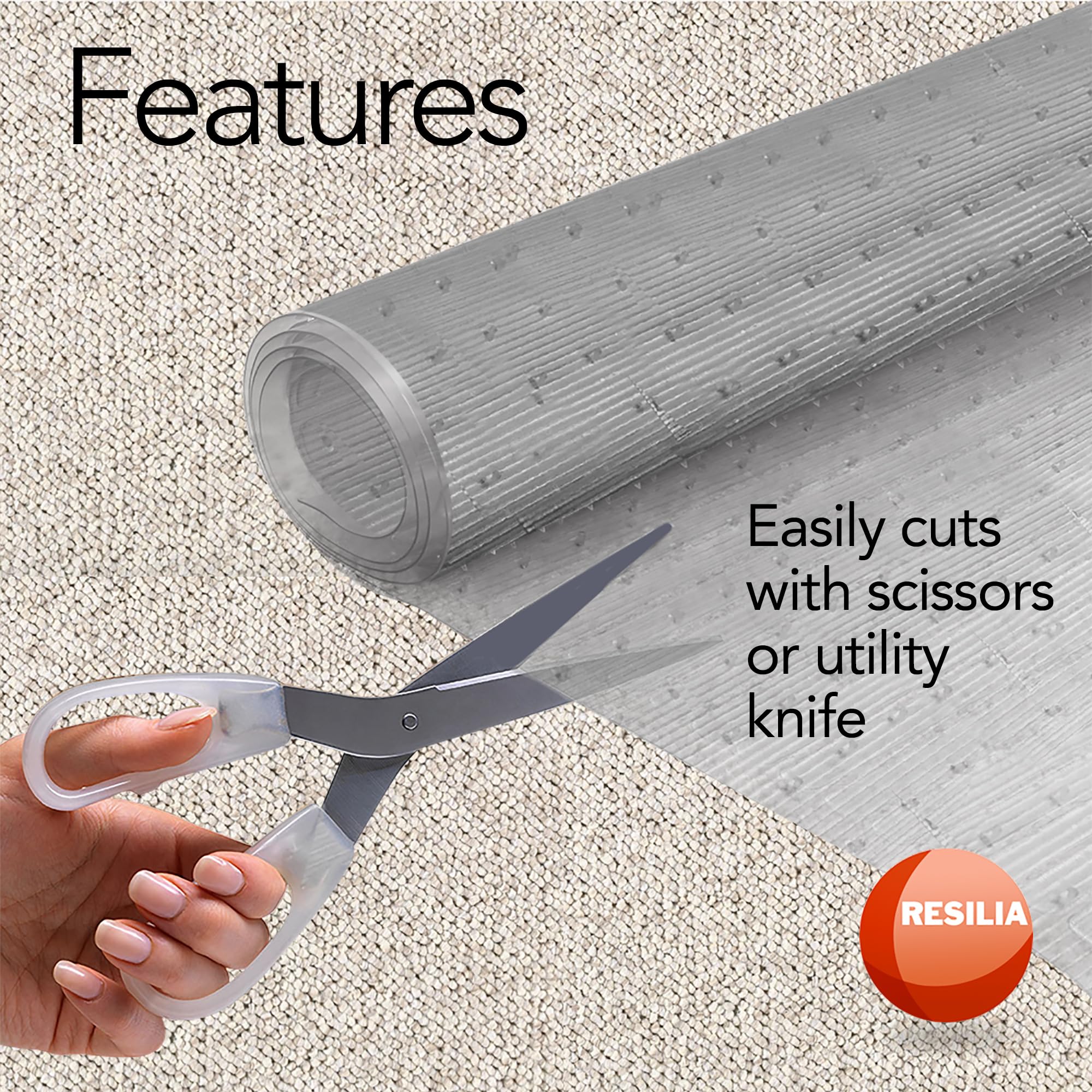 RESILIA floor protector suits wheelchairs and strollers in homes