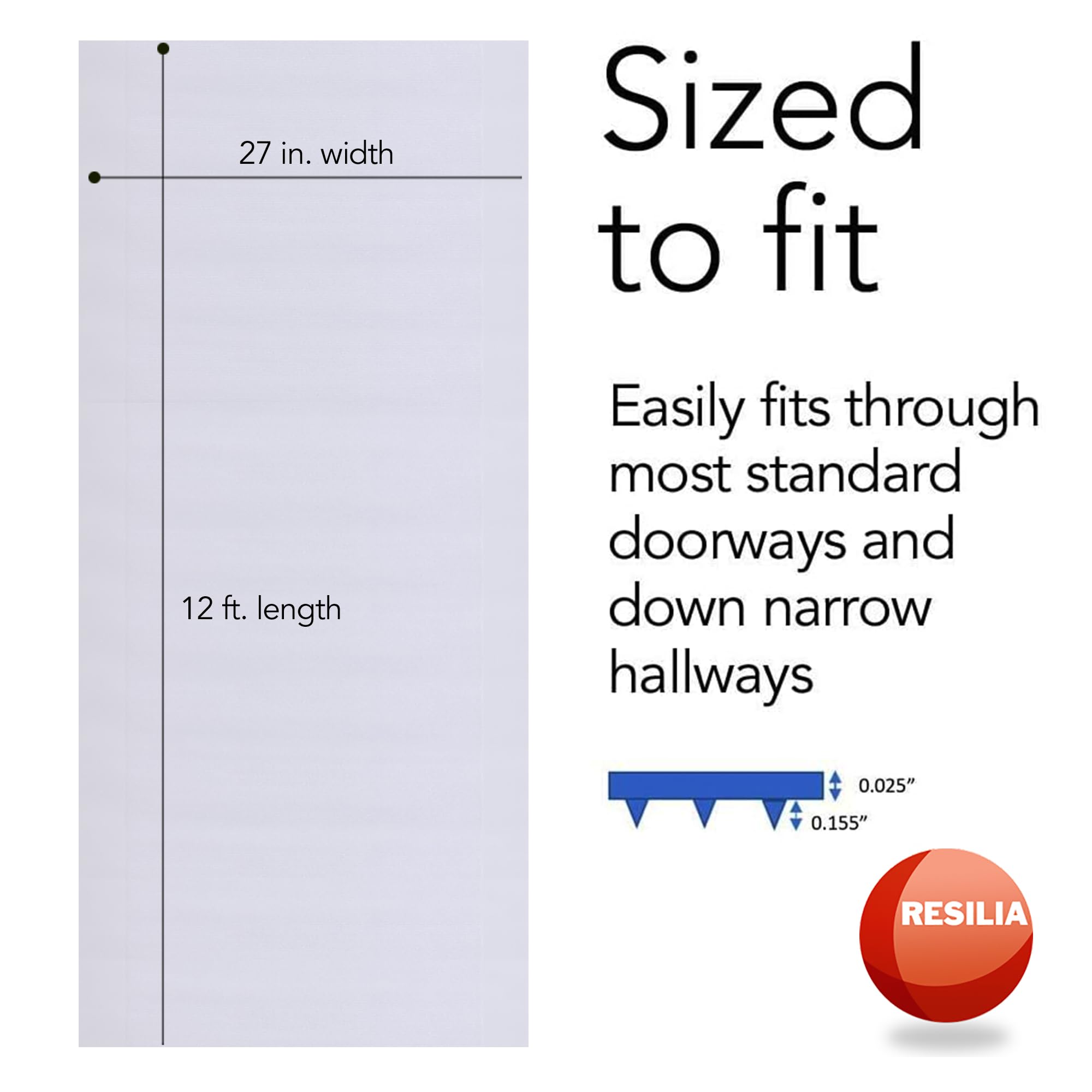RESILIA low-pile carpet runner cut-to-fit demonstrates easy customization