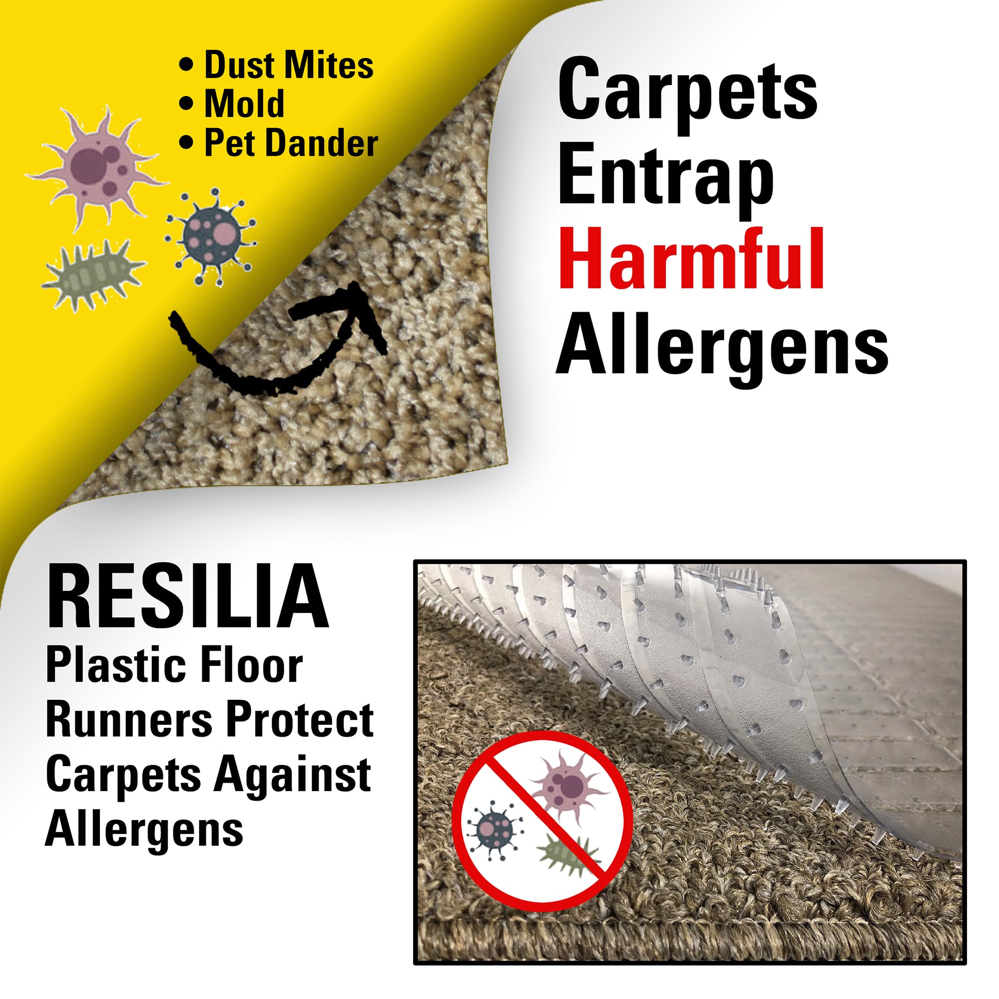 Reinforced grip strips reduce slipping in high-traffic areas