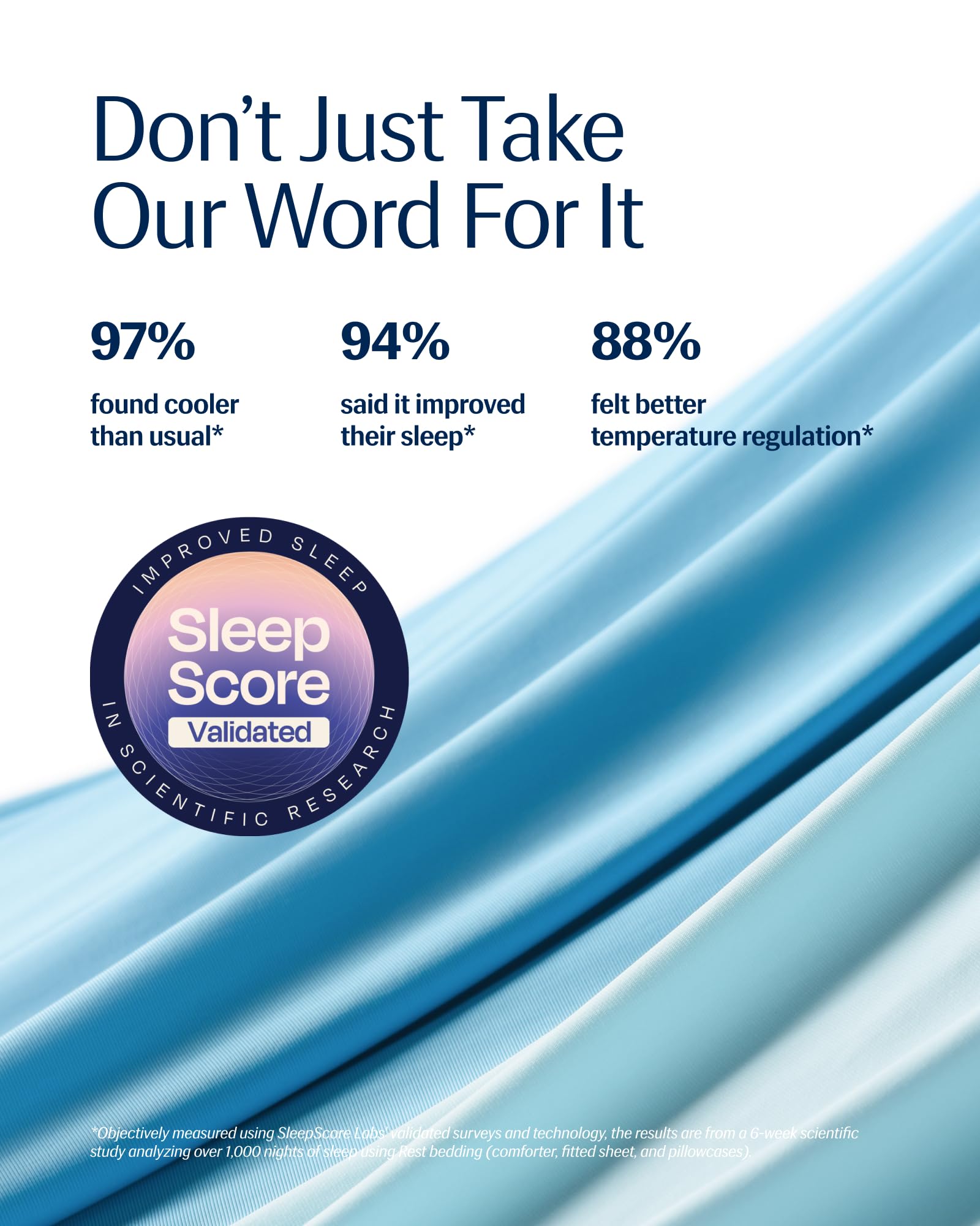 REST Evercool all-season use shown with layered bedding for varied warmth.