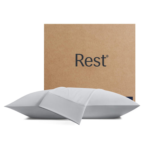 REST Evercool cooling pillowcase king front view with instant cooling benefit