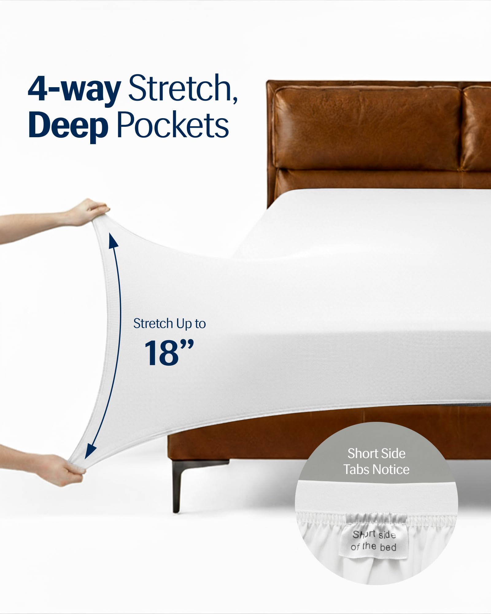 REST Evercool deep-pocket king sheet fits up to 18 inches securely.