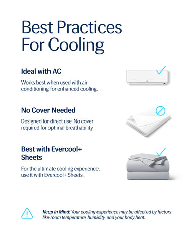 REST Evercool lightweight bedding on bed for year-round comfort.