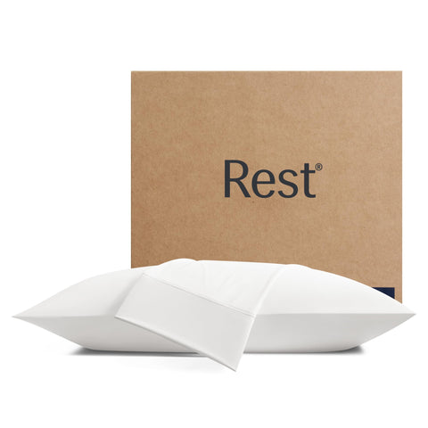 REST Evercool pillowcase, silky-soft-touch, for gentle skin contact and smooth sleep.