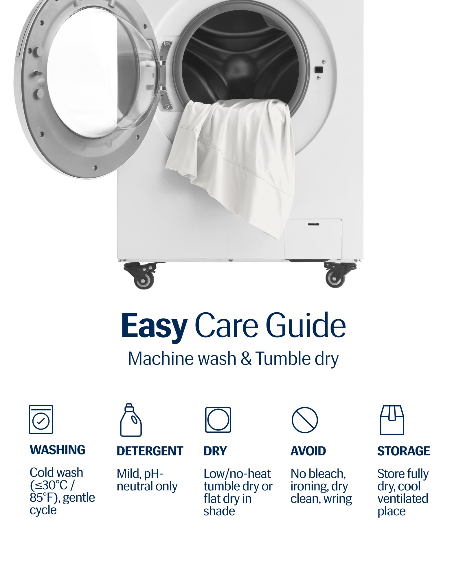 REST Evercool pillowcase, snug-fit-elastic-edge, secure and comfortable overnight.